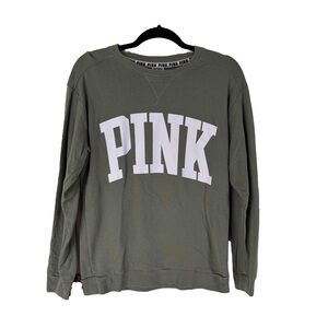 Victoria's Secret PINK Olive Oversized Sweatshirt. Size Small EUC